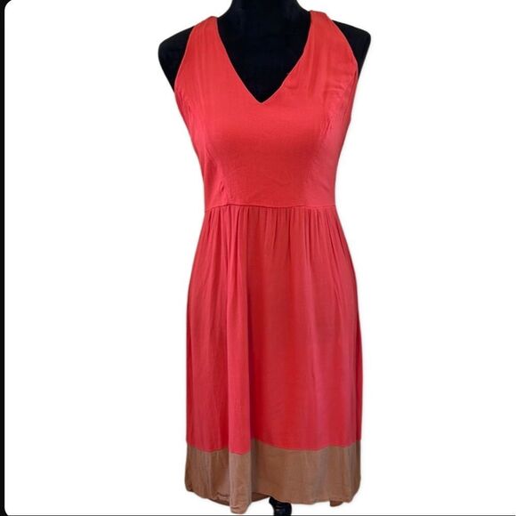 La Vi Anthropologie coral midi dress - Picture 2 of 10